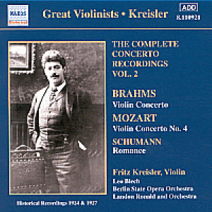 [중고] Fritz Kreisler / Kreislerl The Complete Concerto Recordings, Vol.2 - Mozart, Brahms (수입/8110921)