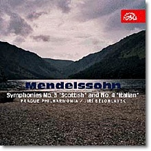 [중고] Jiri Belohlavek / Mendelssohn : Symphonies No.3 Op.56 &#039;Scottish&#039;, No.4 Op.90 Italian (수입/su38762)
