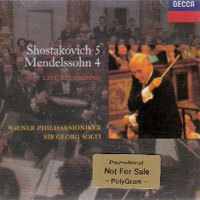 [중고] Sir Georg Solti / Shostakovich, Mendelssohn : Symphonies (홍보용/dd2582)